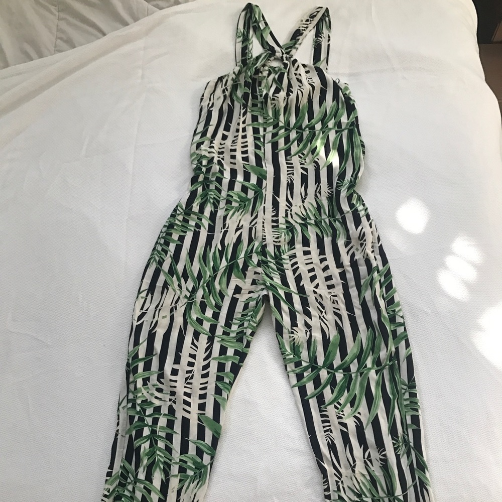 Zara Tropical Print Jumpsuit